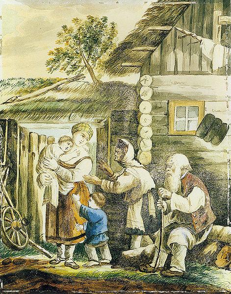 Kapiton Zelentsov Country Family oil painting image